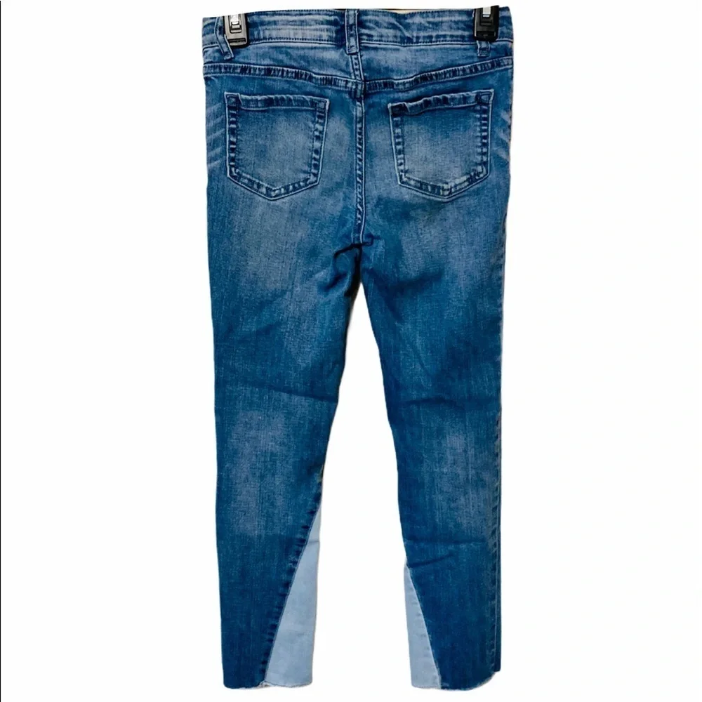 Cat & Jack Girls'‎ Blue Wash Denim Jeans with Light Wash Inset Panels Girls 12